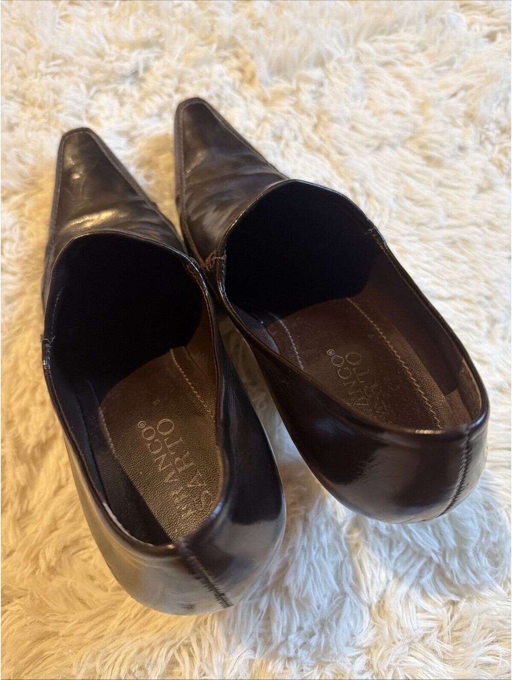 Franco Sarto Man Made Women’s Shoes Size 9.5 M Brown Leather Heels - Picture 8 of 8